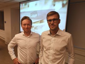 Olav Kvaalen og Henning Dalsegg er bransjeansvarlige for ba-bransjen hos revisjons- og konsulentselskapet BDO. <i>Foto:  Jarle Skoglund</i>