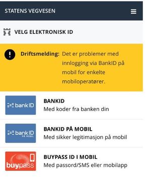 BankID fungerte ikke for alle tirsdag formiddag. <i>Foto:  Skjermdump</i>