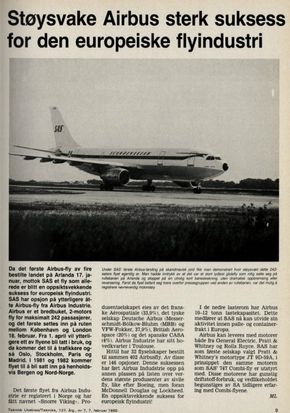 SAS mottok sin første Airbus A300 i januar 1980.