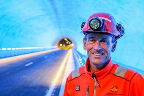 Prosjektleder Gunnar Eiterjord har ledet sju år med anleggsarbeid i rekordtunnelen i Rogaland. <i>Foto:  Bjørn Olav Amundsen</i>