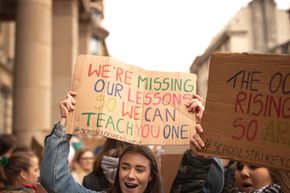 Skolestreik ble et globalt fenomen i 2019 <i>Foto:  Callum Shaw</i>
