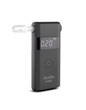 Promillemåleren Alcotrx FCA30 har brenselcelleteknologi som temmelig nøyaktig kan fortelle deg hvor mye promille som flyter rundt i blodet ditt når du skal hjem fra fest. <i>Foto:  Alcotrx</i>