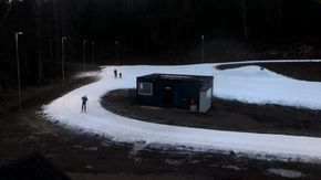 En kunstsnø-trasé på ca. 500 m ved Linderudkollen. Bildet er fra <i>undefined:  Vidar Ruud / NTB scanpix</i>