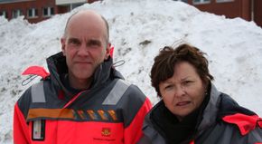 Avdelingsdirektørene Tore Lysberg og Unni M. Gifstad i Statens vegvesen kan ikke gjøre noe med været, men jobber med tiltak som kan redusere vinterulempene både på kort og lang sikt. <i>Foto:  Statens vegvesen</i>