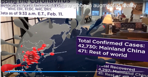  «Coronavirus mapped on the globe in augmented reality» 