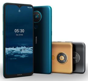 Nokia 5.3 har et «quad-kamera» på baksiden med egen nattmodus. <i>Foto:  HMD Global</i>