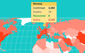  Interaktivt verdenskart med nasjonale restriksjonsregler. <i>Foto:  SafetyWing (skjermdump)</i>