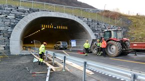 Like før åpningen av prosjektet i 2018. Bare finpussen gjenstår før snora kan klippes. <i>Foto:   Erik Jenssen</i>