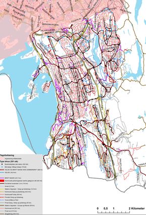 Kart over driftskontrakten for de sørøstlige delene av Oslo kommune. <i>Illustrasjon:  Oslo kommune</i>
