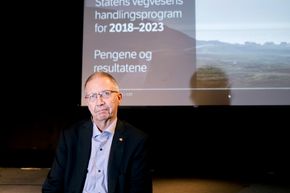 Veidirektør Terje Moe Gustavsen i Statens vegvesen fra presentasjonen av handlingsprogrammet for 2018-2023.Foto: Tore Meek / NTB scanpix. <i>Foto:  Tore Meek</i>
