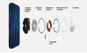 Magnetisk: De nye iPhone 12 modellene vil få en magnetisk mekanisme som posisjonerer trådløse lader og annet utstyr. Smart.