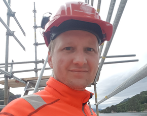 Eivind Schnell Juvik i Statens vegvesen er geotekniker og prosjektleder for KlimaGrunn <i>Foto:  Statens vegvesen</i>