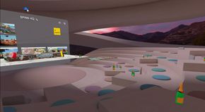 ETTER FESTEN: En fordel med VR er at lokalene kan ryddes med et enkelt klikk når festen er over. <i>Skjermbilde:  Spinn Arkitekter</i>
