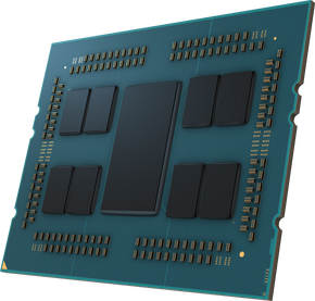 Tredjegenerasjon AMD Epyc-prosessor uten lokk. <i>Foto:  AMD</i>