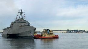 USS Gabrielle Giffords ankom San Diego-basen etter 17 måneder til havs 31. januar 2021. <i>Foto: &nbsp;Petty Officer 2nd Class Robert P</i>