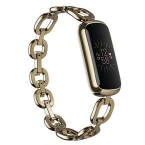 Ekstra luksuriøs Luxe: Fitbit Luxe i spesialutgaven med Gorjana Parker Link Bracelet koster 2099 kroner, <i>Foto: Fitbit</i>