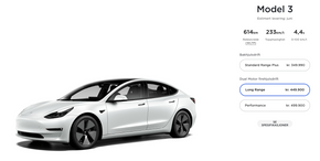 Over natten har Tesla oppgradert WLTP-rekkevidden fra 580 kilometer til 614 kilometer for Model 3 Long Range.