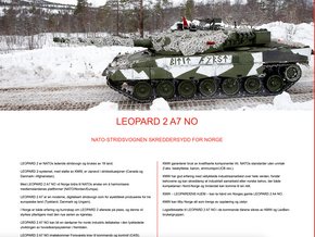 Faksimile fra nettsida Leopard2A7.no.