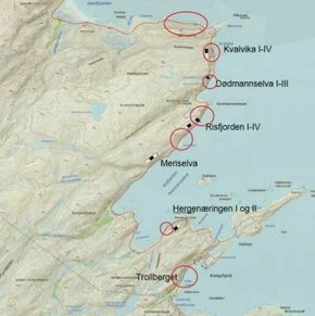 Kart over strekningene som inngår i prosjektet. <i>Illustrasjon:  Troms og Finnmark fylkeskommune</i>