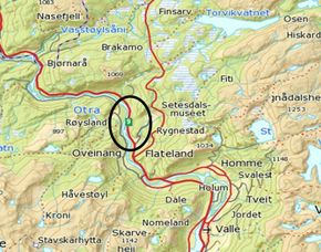 Kartutsnittet viser det aktuelle området. <i>Illustrasjon:  Statens vegvesen</i>