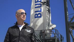 Jeff Bezos har høstet hyllest og krass kritikk etter turen til rommet denne måneden. <i>Foto:  Blue Origin</i>