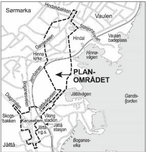 Planområdet for den nye bussveien. <i>Illustrasjon:  Rogaland fylkeskommune</i>