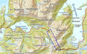 Tunnelen ligger på grensen mellom Øksnes og Bø kommune i Vesterålen i Nordland fylke. <i>Illustrasjon:  Nordland fylkeskommune</i>