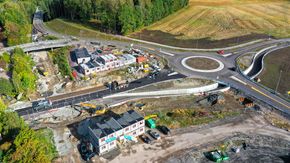 Byggingen av kulvertene har vært krevende på grunn av høy grunnvannstand i området. <i>Foto:  Vidar Tangen, Vestfold og Telemark fylkeskommune</i>