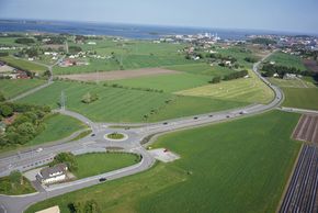 Den nye firefelts riksveien skal bygges fra Sør-Tjora til Kontinentalvegen i Sola kommune. <i>Foto:  Statens vegvesen</i>