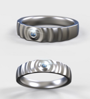 3D-printet utgave av ringen. <i>Foto:  NTNU</i>