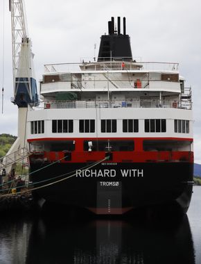 MS Richard With ble bygget om ved Myklebust Verft fra februar til august i år. <i>Foto:  Tore Stensvold</i>