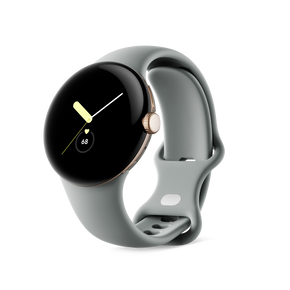 Kommer kanskje senere. Pixel Watch er basert på et økende samarbeid med Fitbit som er kjøpt opp av Google. Det er ingen ting å si på designen. <i>Foto:  Google</i>