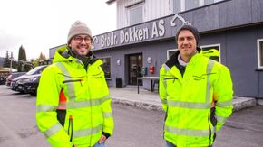 Svein Ole Thorsrud er kontrakts- og økonomiansvarlig og Kenneth Dokken, prosjektleder for Valdresmodellen hos Brødrene Dokken. <i>Foto:  Bjørn Olav Amundsen</i>