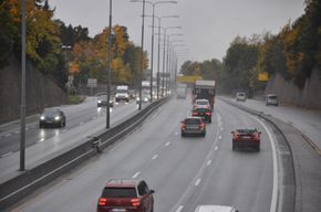 E18 ved Oslo. <i>Foto:  Kjell Wold/Statens vegvesen</i>