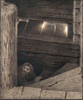 Theodor Kittelsens «Pesta i trappen». Svartedauden kan ha ført til at Norges befolkning sank med 60-65 prosent etter at den kom til landet i 1349. Norges befolkning var ikke tilbake på samme nivå før på 1600-tallet <i>Foto:  Nasjonalmuseet</i>