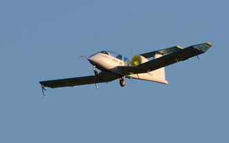 Airbus E-Fan som fløy over den engelske kanal i fjor sommer. Foto: Airbus Group