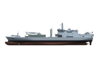 KNM Maud blir 181 meter lang, 47 meter lengre enn fregattene. Foto: Forsvaret