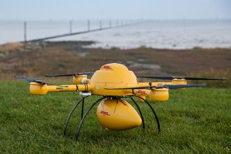 DHL har tidligere testet et dronekonsept kalt Parceldrone i Tyskland. Foto: DHL