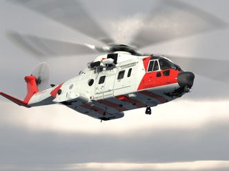 Slik vil AW101 se ut når den får Luftforsvarets farger.