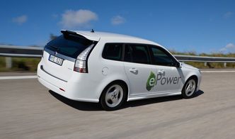 Saab jobbet selv med en elektrisk 9-3 for åtte år siden. Foto: Saab