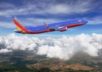 Slik blir Boeing 737 Max 8 i Southwest Airlines farger. Foto: Boeing Graphics