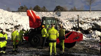 Fra den sertifiserte opplæringen i bruk og sikkerhet for førere og annet personell som Wirtgen Norge gjennomførte på anlegget i Os kommune i Bergen.