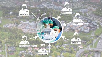 Mer teknologi for pengene: Fremtidens sykehus bør konsentrere de teknologiske investeringene i en felles kjerne, for å få mest mulig ut av ressursene. Tanken er at alle de ulike enhetene kan benytte seg av de høyteknologiske operasjonsstuene i sentrum av sykehuset når de trenger dette.