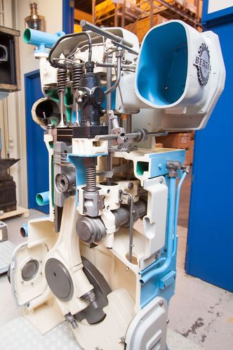 Et snitt av en KR-motor. Bilde: Marius Valle