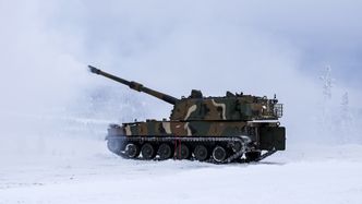 K9 Thunder på vintertest i Østerdalen. Bilde: Simen Rudi/ Forsvarsmateriell