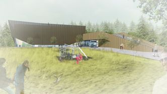 På taket av bygget planlegges det et solcelleanlegg på cirka 500 m2 med høyeffektive solcellepaneler. I tillegg skal det monteres 150 m2 med solceller på byggets fasade. Foto: Asker kommune