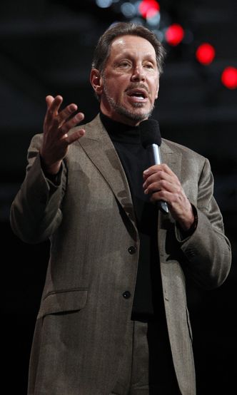 På Oracle Open World i oktober 2011 argumentert Larry Ellison intenst for å kjøre applikasjoner, databaser og Java i nettskyen. Bilde: Tony Avelar / Bloomberg / Getty Images / All Over Press