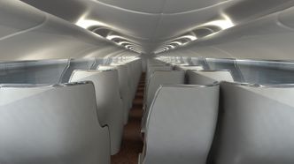 Slik ser HTT for seg at en Hyperloop-kapsel kan se ut inni. Foto: Hyperloop Transportation Technologies