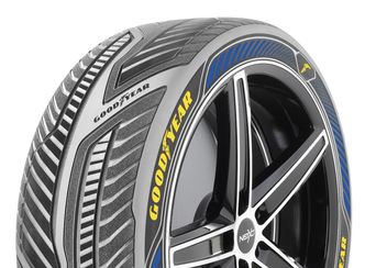 Konseptet Goodyear IntelliGrip skal kunne kommunisere med bilen. Foto: Goodyear