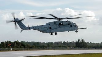 Dette er det andre CH-53K-testhelikopteret som fløy første gang 22. januar i år. Foto: Sikorsky